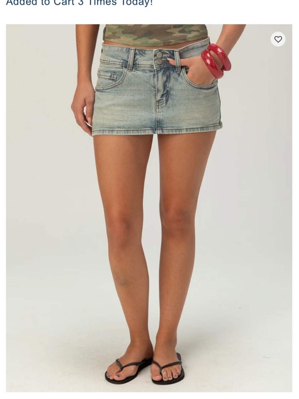 Light Wash Denim Mini Skirt - Blue